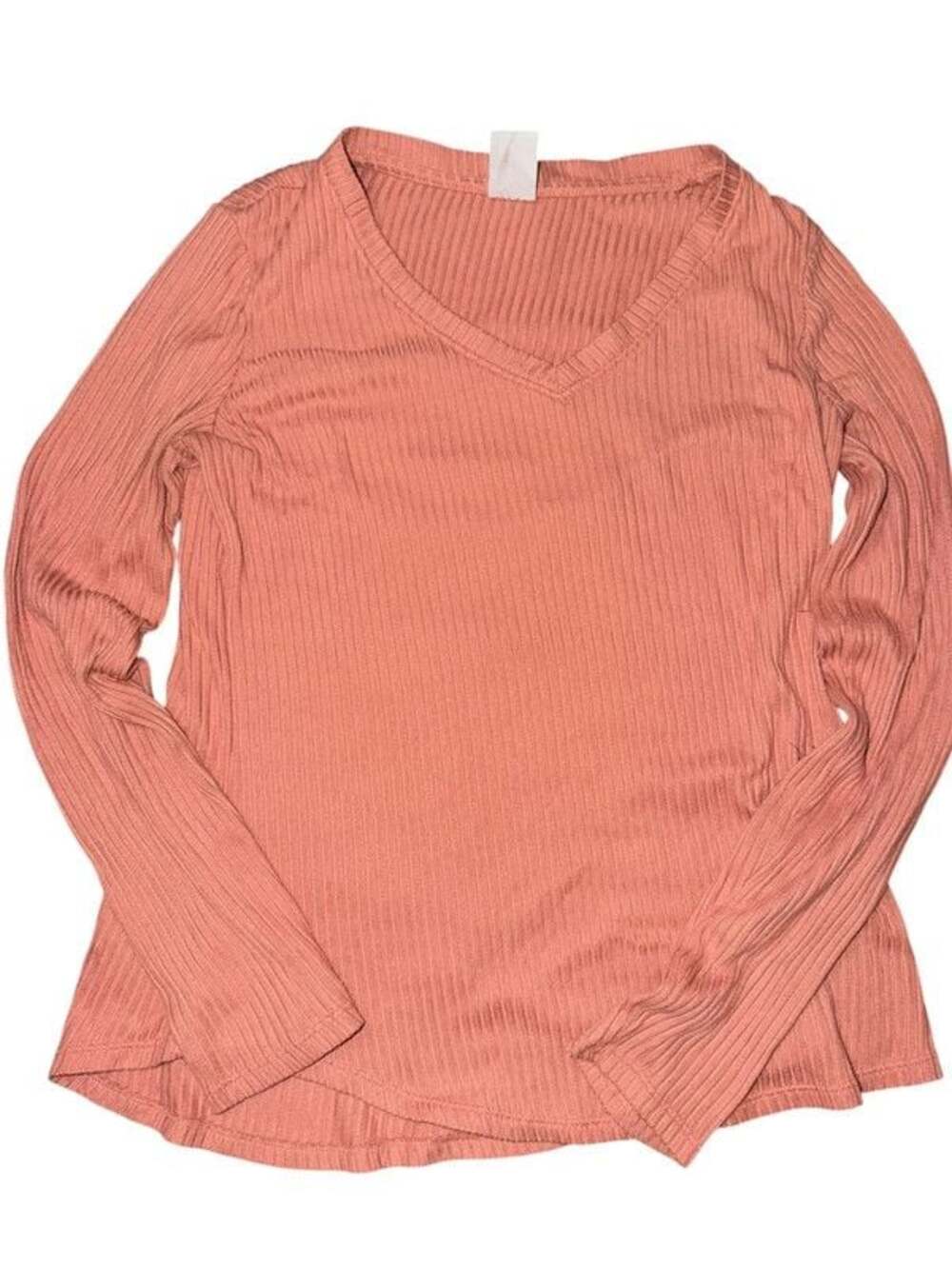 No Boundaries Coral V-Neck Sweater Women’s Size L